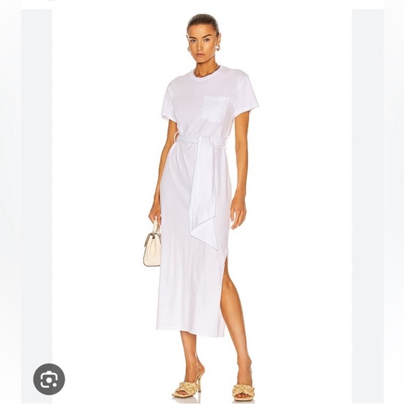 JONATHAN SIMKHAI STANDARD Sara T-Shirt Dress White Casual sz S - Picture 2 of 5